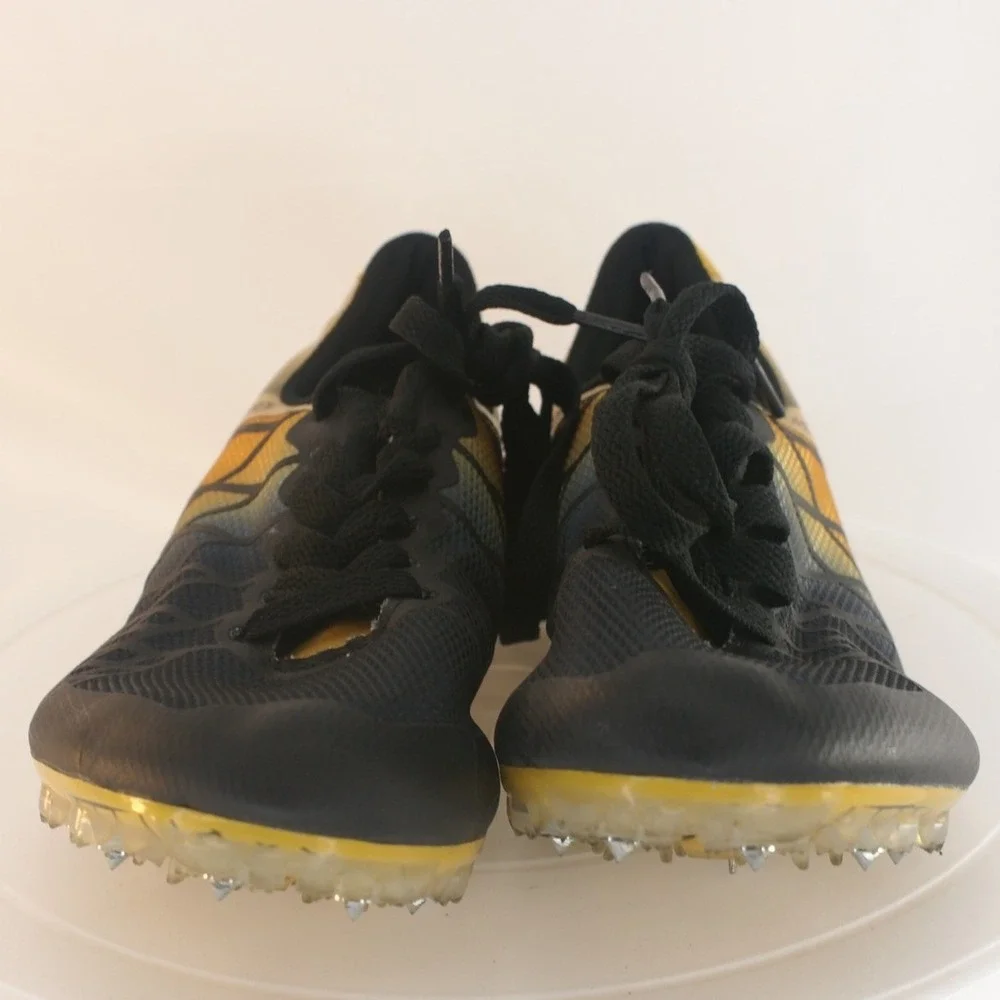 Thestron Track & Field Spikes Womens Size 4 EU 34 Black Gold Sprinting Shoes